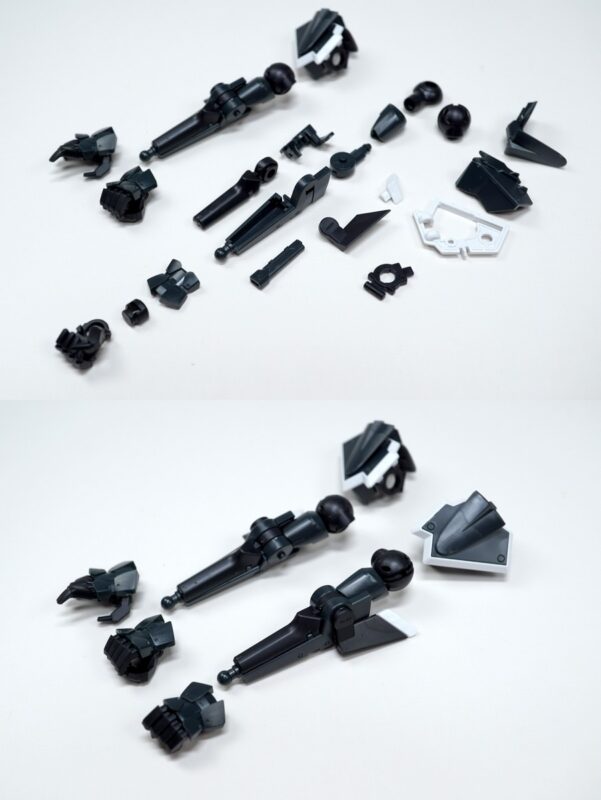 右手は通常と開き手が付属し選択して装着が可能