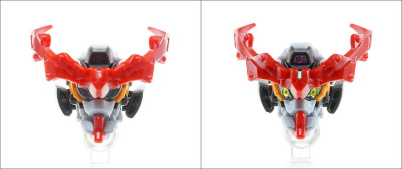 頭部シール貼り