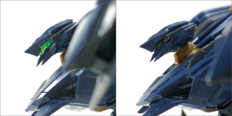 塗装前頭部と塗装後頭部